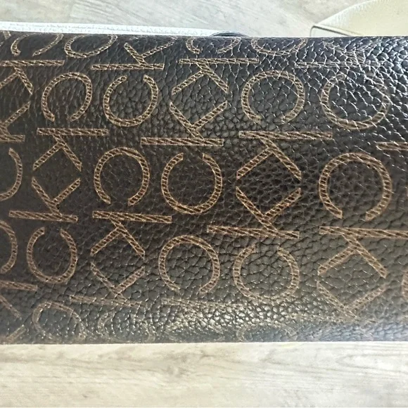 Calvin Klein Elegant Cream and Brown Tote - Picture 4 of 9